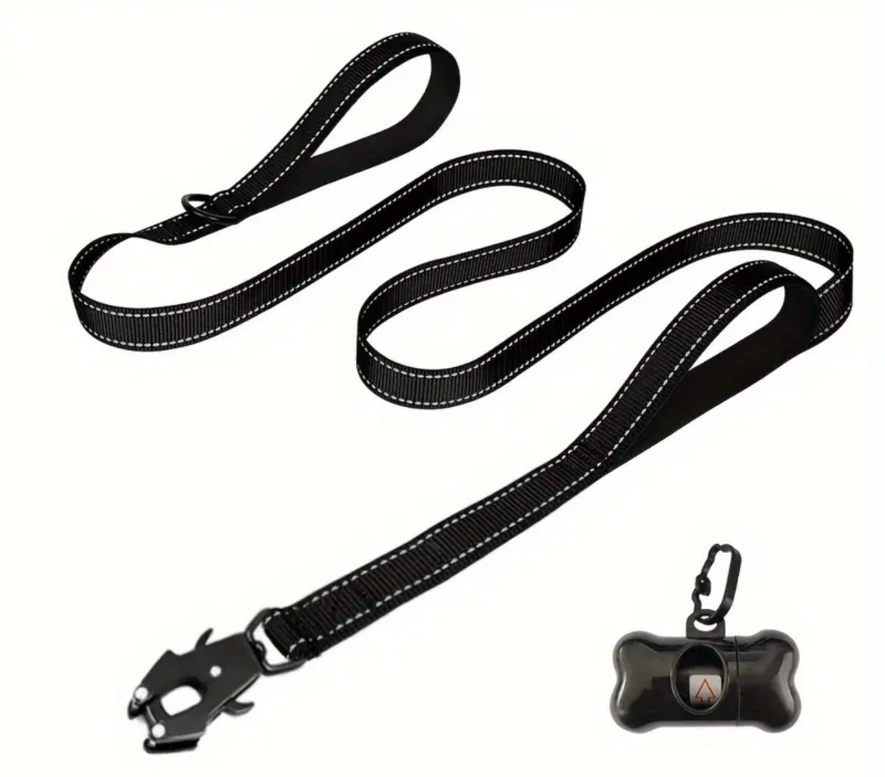Tactical lead with extra control handle and reflective lining