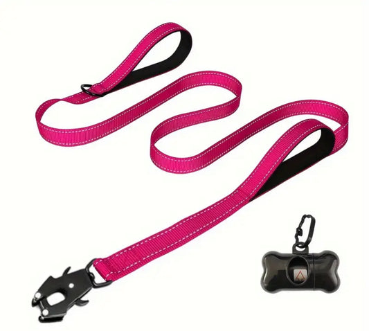 Tactical lead with extra control handle and reflective lining