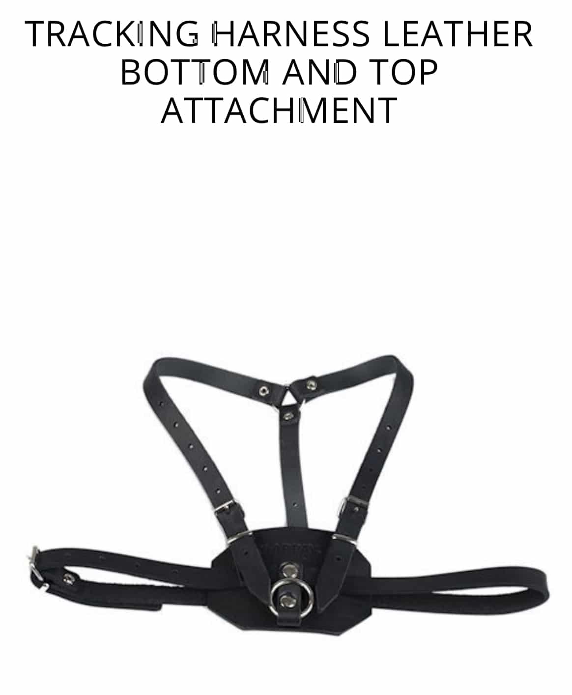 Gappay Leather Tracking Harness for Dogs with Top and Bottom Attachments