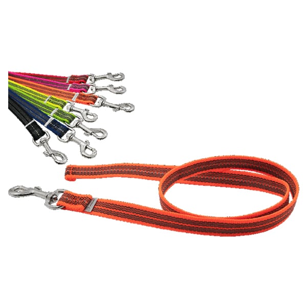 Herm Sprenger 2.3 Metre Rubberised Dog Leash Without Handle Black or Orange